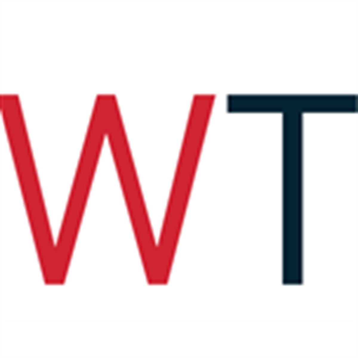 Red and dark blue letters spelling "WIT" on white background