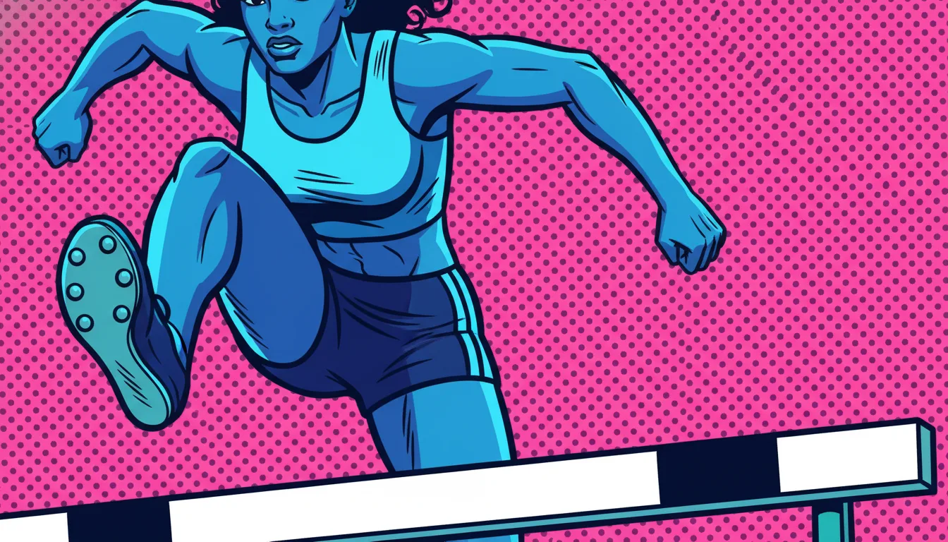 A 110-meter hurdles race, in reference to amending wills.