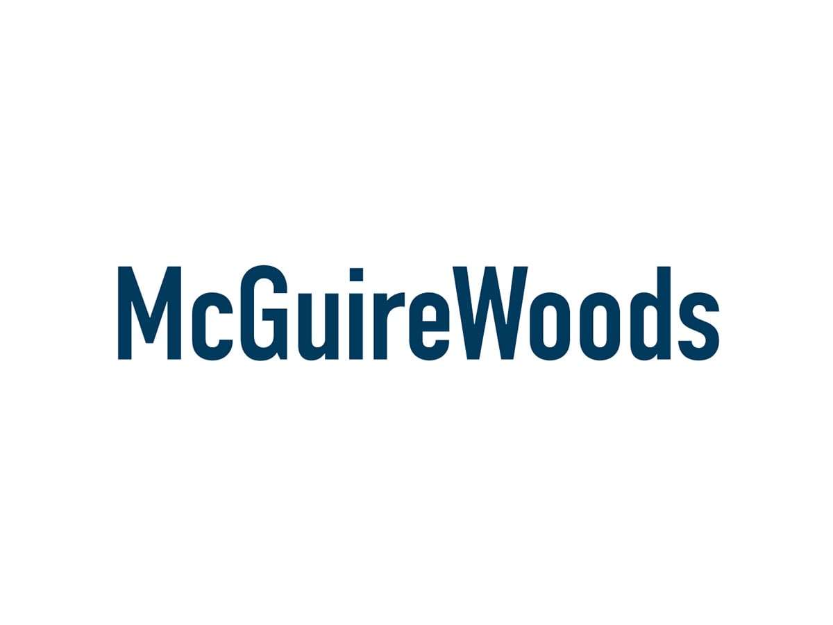 McGuireWoods logo in dark blue text on white background