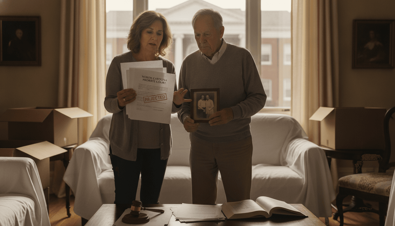 NC Probate Court Rejects Estate Sale Papers: What to Do