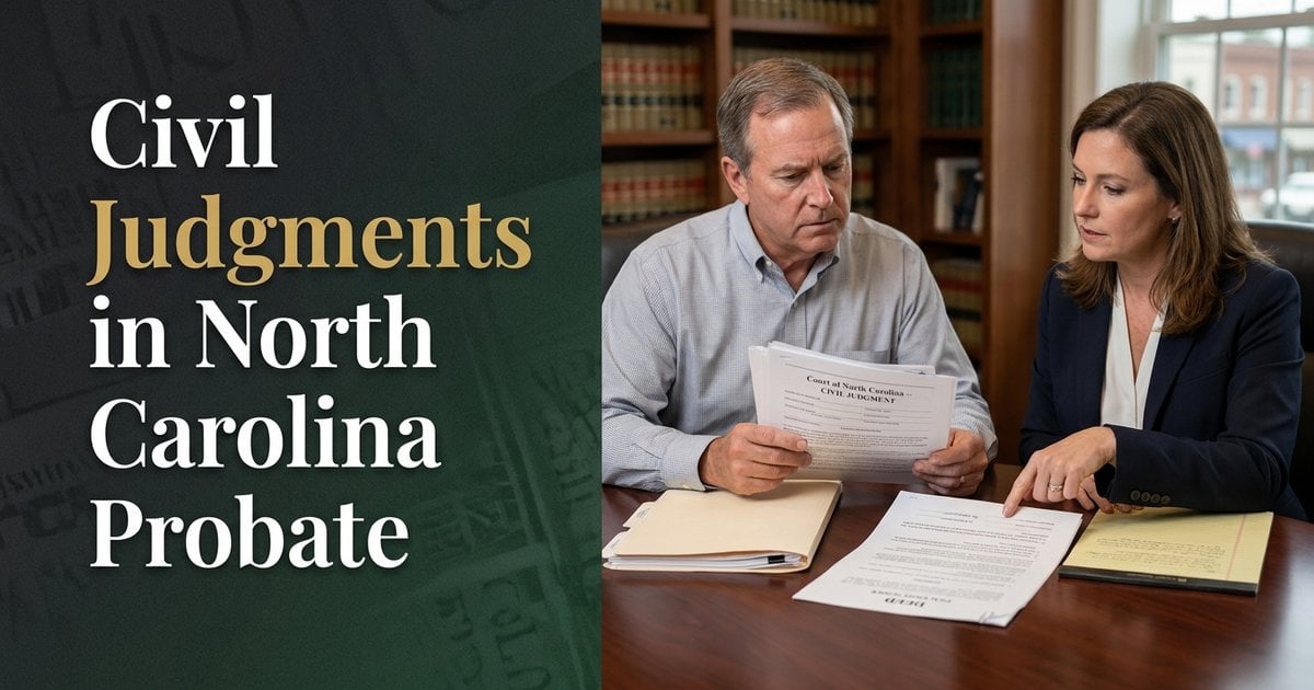 Civil Judgments and NC Probate: What Families Face
