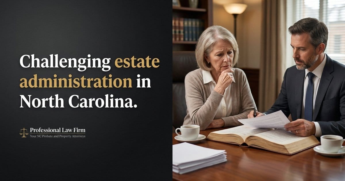 Challenging Probate Administration in North Carolina