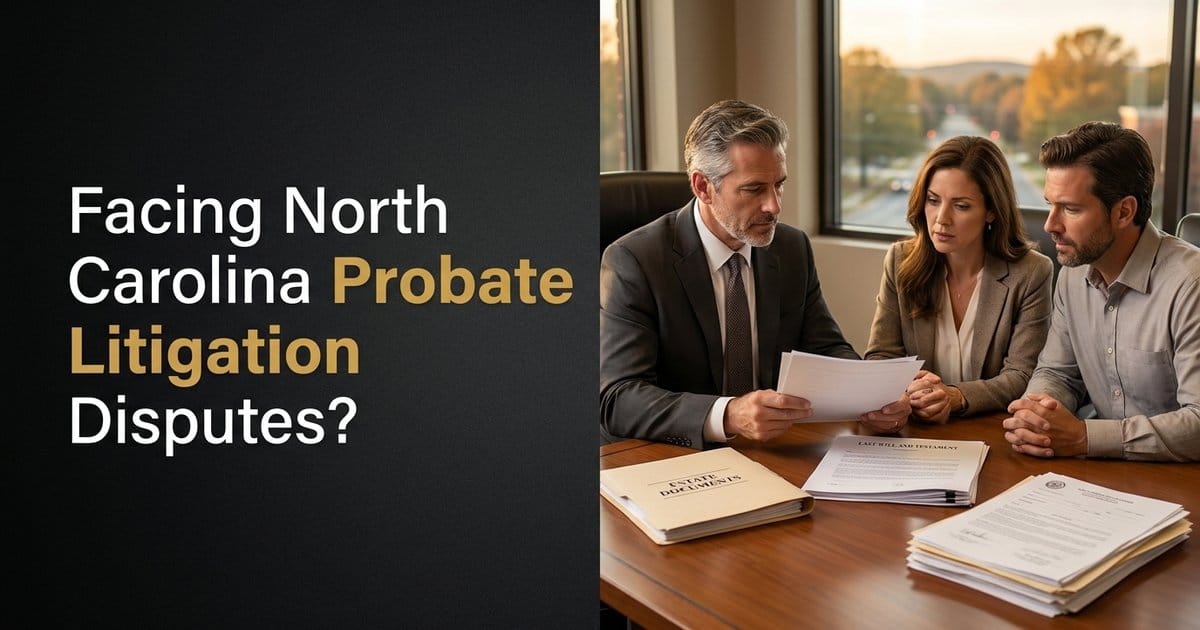 North Carolina Probate Litigation: What Families Face