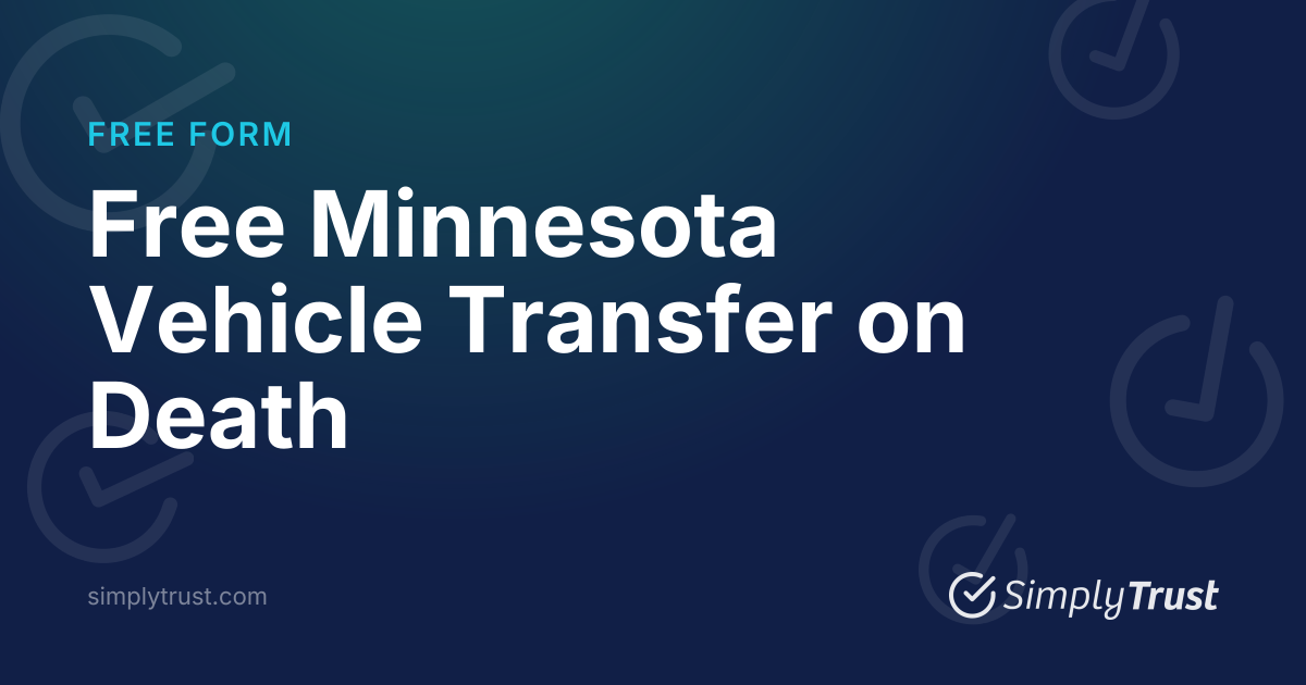 Free Minnesota Vehicle Transfer on Death Form | PDF